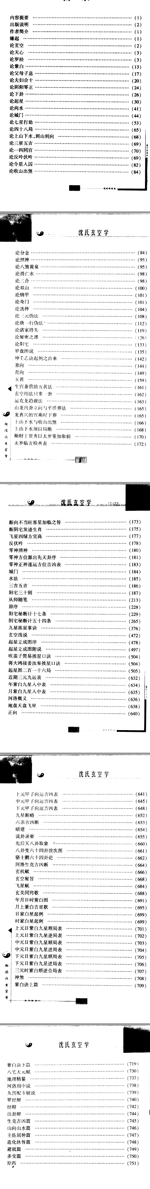 清.沈竹礽著《沈氏玄空学》PDF电子版目录