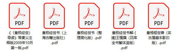 多版本《皇极经世》PDF电子版书籍资源分享下载